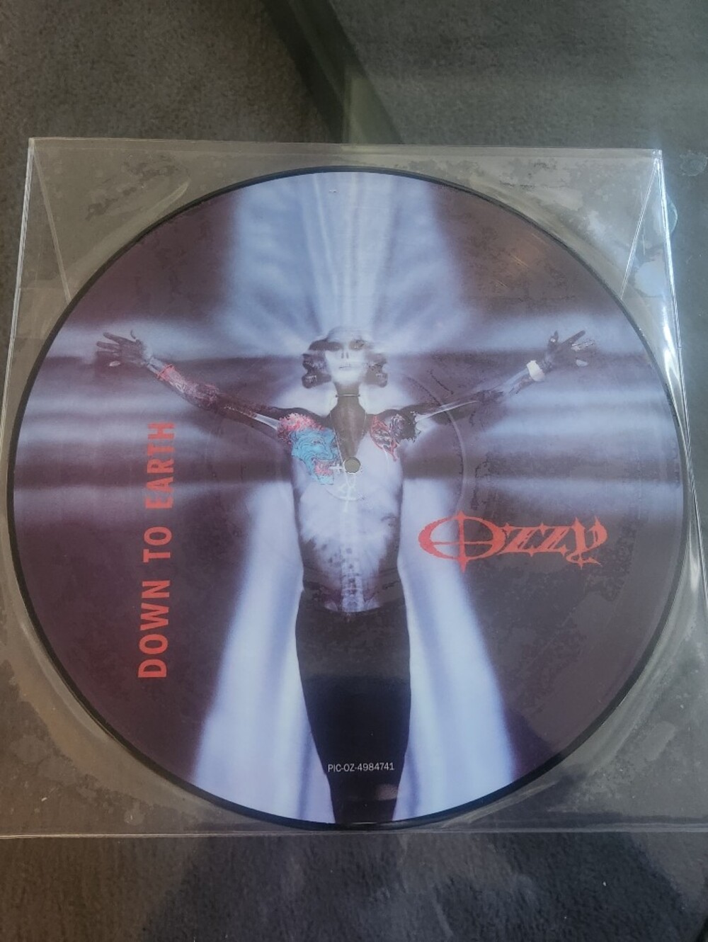 OZZY OSBOURNE 2001 PICTURE DISC VINYL * DOWN TO EARTH RECORD ALBUM BLACK SABBATH